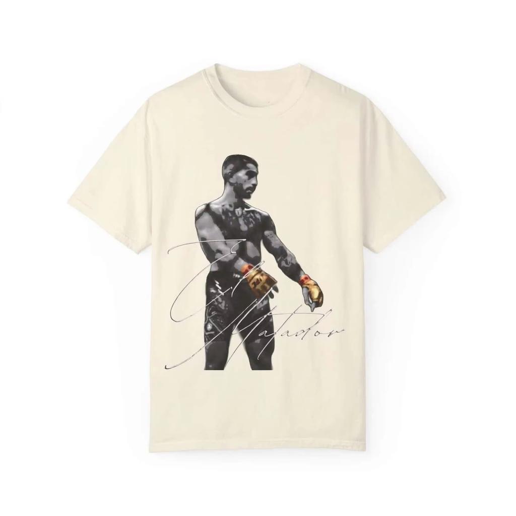 2026 New Ilia Topuria Matador MMA Fighter Graphic‑Print Unisex Loose Short‑Sleeve T‑Shirt, Y2K Street‑Style Casual Summer Top T-shirt