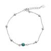 Pulsera de plata con turquesa, peso del artículo 1,54 gr (2146803)