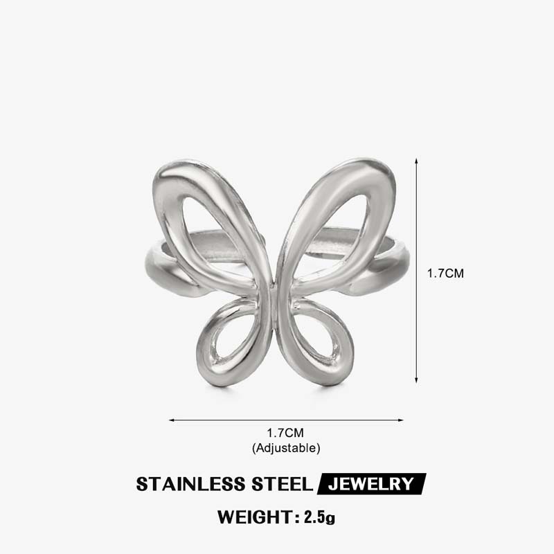 Stainless Steel Line Open Rings for Women Trendy Simple Geometric Adjustable Personality Finger Ring Wedding Party Zircon Gifts