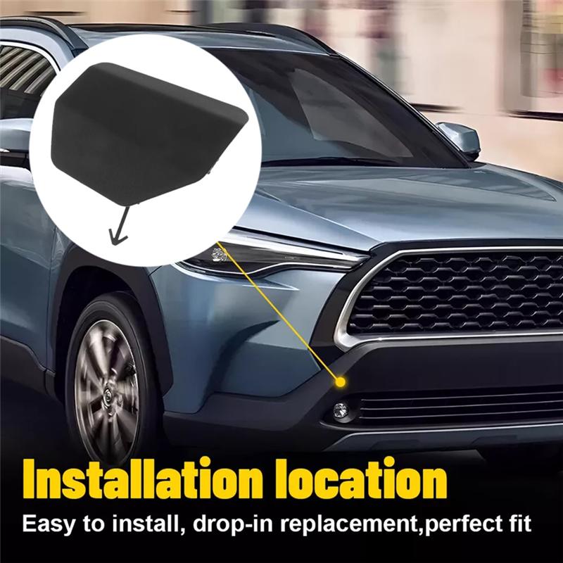 M63K-Car Front Bumper Tow Hook Cover Car Front Bumper Tow Hook Cap 53128-0A060 For Toyota Corolla Cross - Car Accessorie