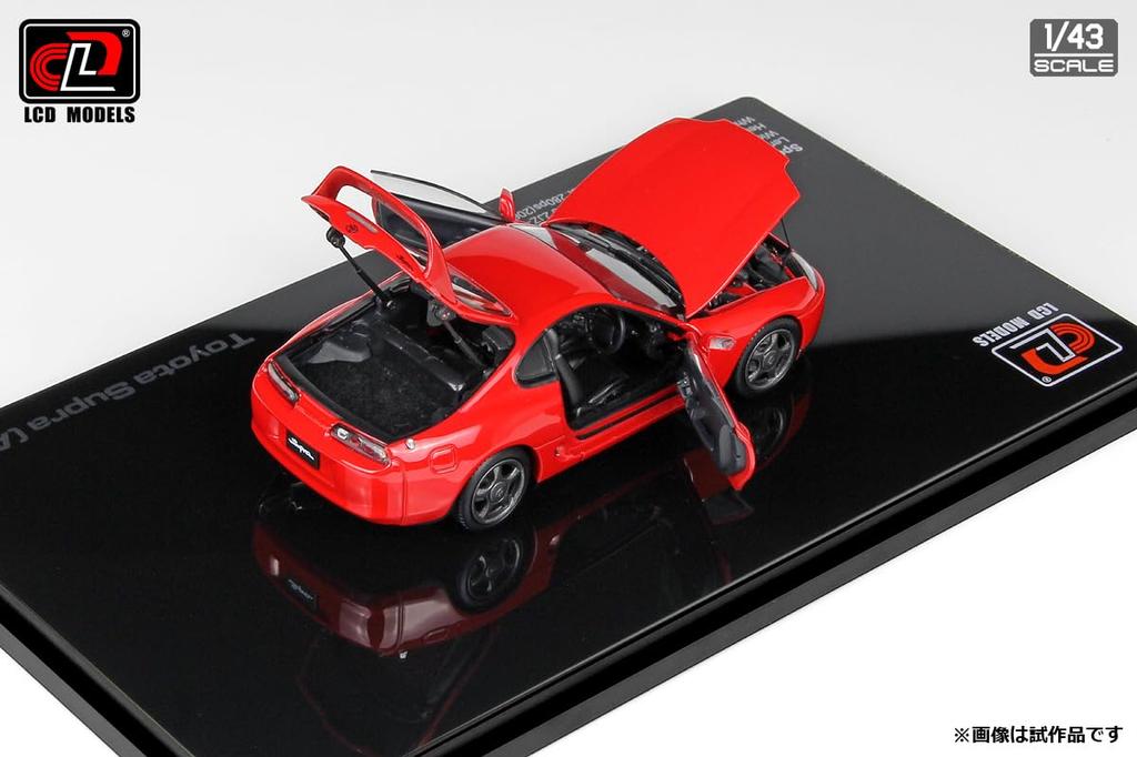Model LCD Skala Toyota Supra A80 Czerwony Model Wykończony LCD43009RE 1/43