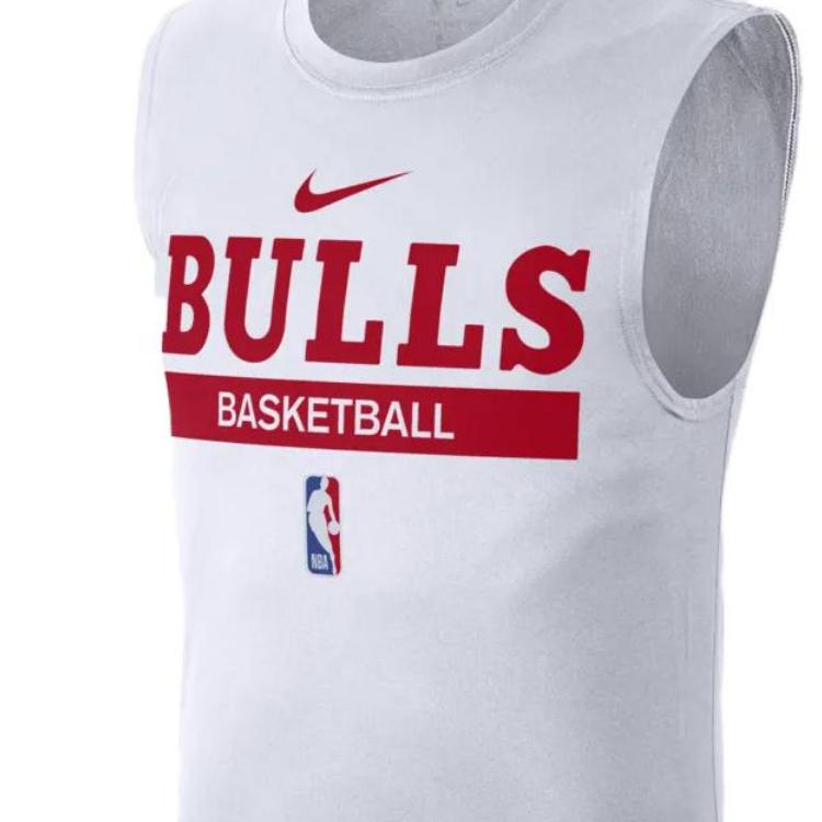 Nike Dri-FIT NBA Chicago Bulls Letter Print Quick-Dry Training Sleeveless Basketball Jersey Men Jersey White DR6758-100