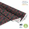 Outdoor Dekostoffe Oxford - Motiv Rote Blumen Auf Schwarzem I Dx229