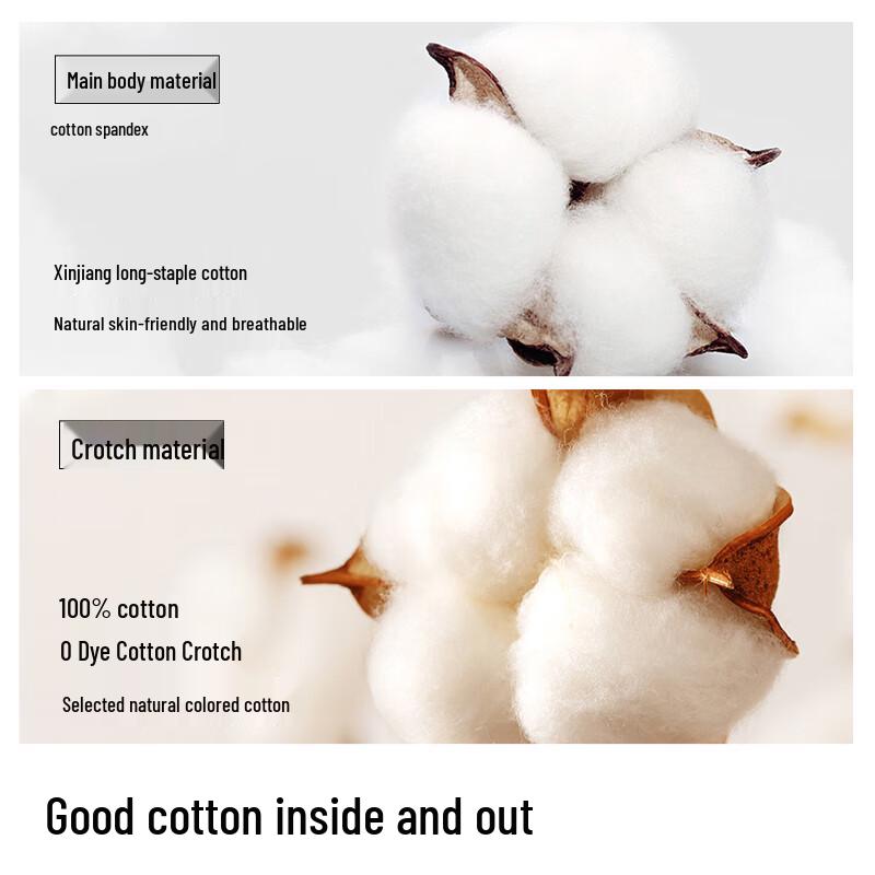 MINISO Women's A-Class Baby Cotton Seamless Antibacterial Briefs (4-Pack)