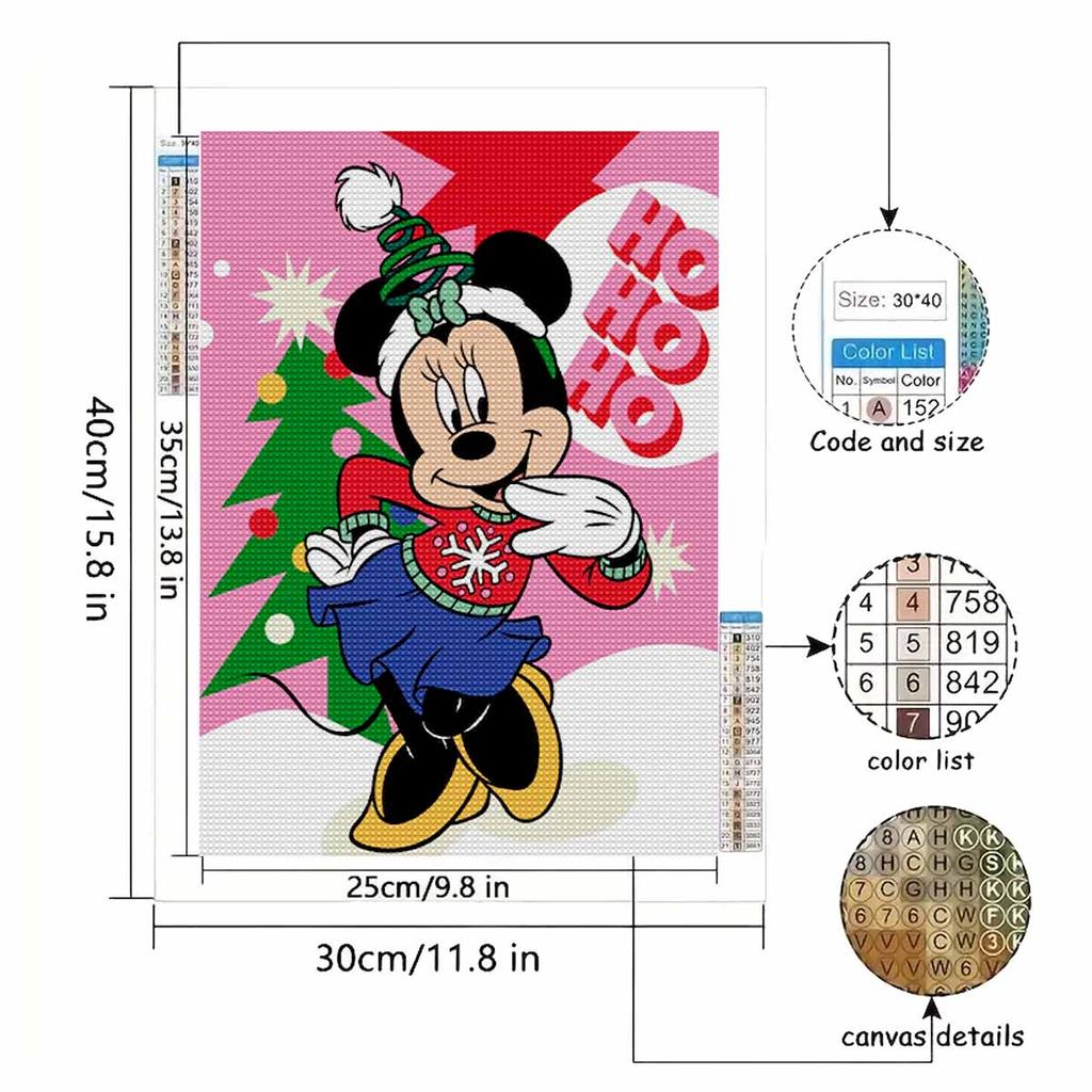 DIY Diamond Painting Beautiful Minnie Cross Stitch Kit Mosaic Art Diamond Painting Full Circle Diamond Home Decoration