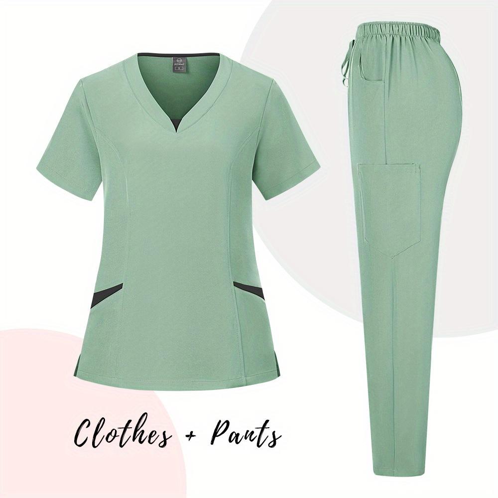 Running Suit Women s Spa Scrub Uniforms Workwear Sets Beauty Salon Clothing & Accessories S