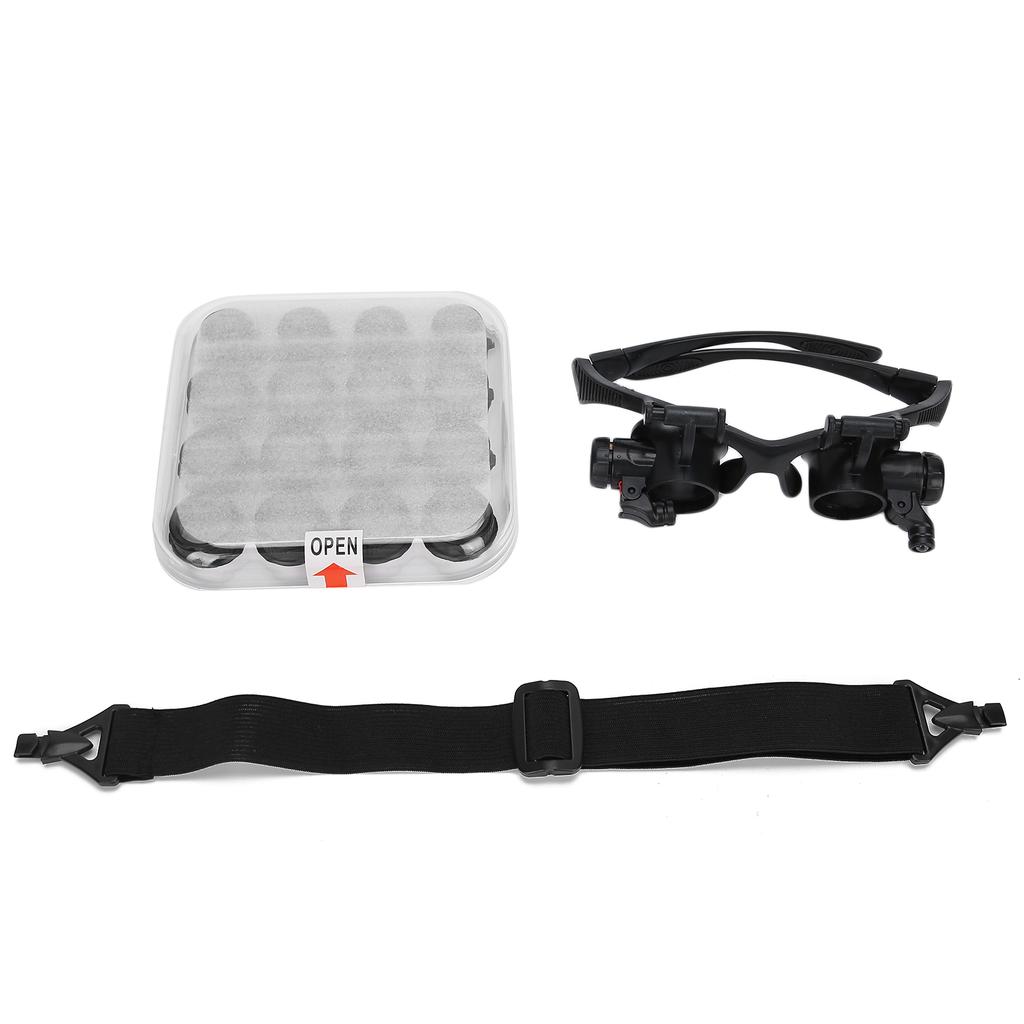 Buy 2.5X‑25X LED Headband Magnifier Head‑Mounted with 16pcs Lens for