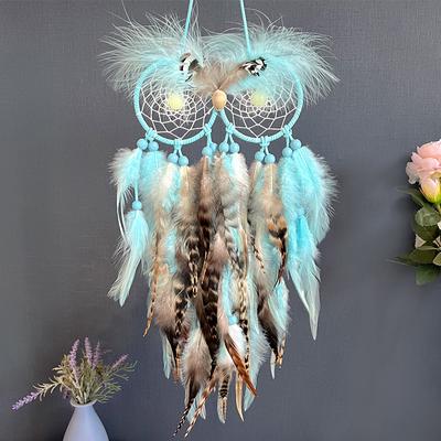 Lapač snů Ručně tkaný Peří Větrná zvonkohra Kreativní Závěsné ozdoby do obývacího pokoje Nástěnná závěsná dekorace Festivalové dárky Domácí dekorace