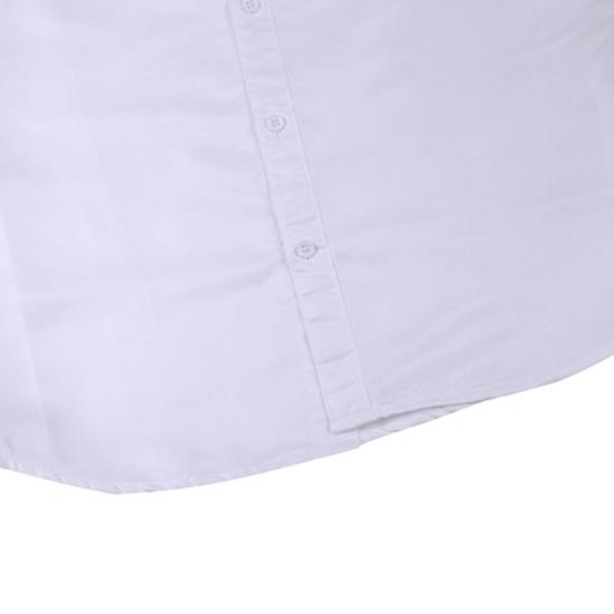 Cămașă de toamnă de primăvară pentru bărbați, cu mânecă lungă, de culoare uni, la un singur piept, cu nasturi, cardigan, slim fit, moale, respirabil, formal, stil de afaceri, top de birou pentru bărbați