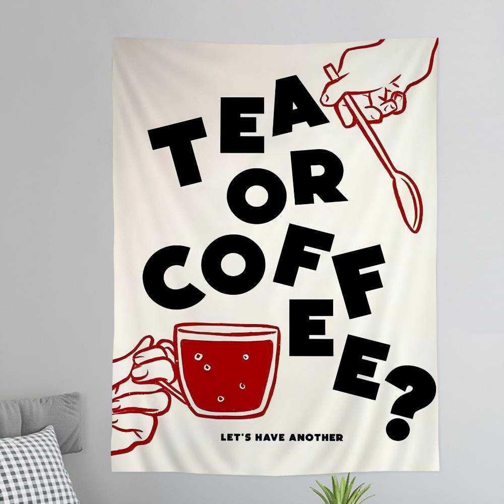Bunte Linien Abstrakte FOOD und DRINK Tabelle Wandteppich Heimdekoration böhmische Dekoration Divination Wandbehang Heimdekor