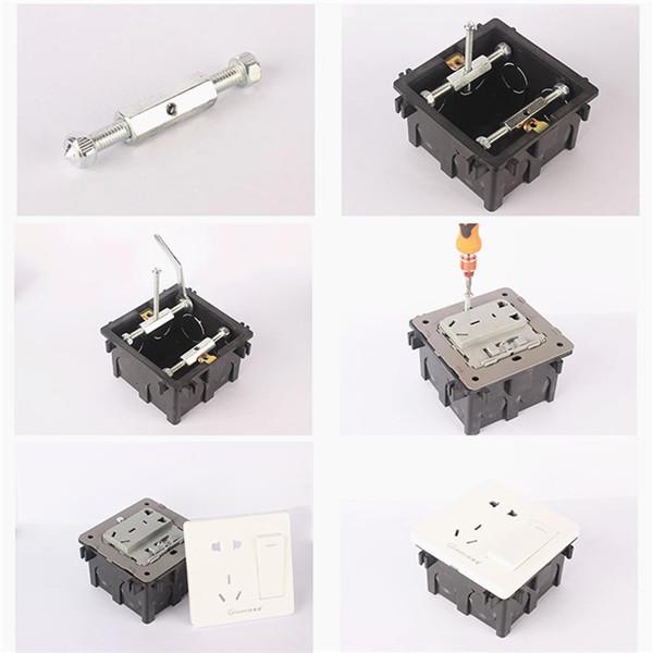 Portable Switch Socket Cassette Screws Support Rod Wall Mount Switch Box Repair Kit 