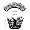 12PCS Cupcake Wrappers Halloween Spider Web Cupcake Liners Baking Cups Decoration Cupcake Liners Dessert Decorations Tool