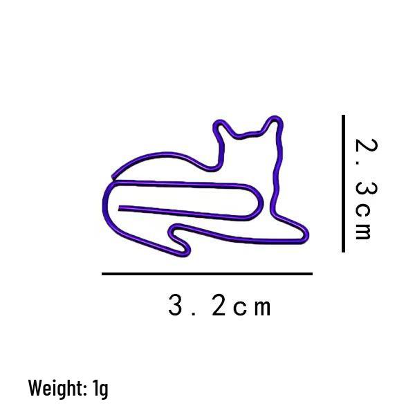 Colorful Cat Paperclip Brooch – Animal Bookmark & Office DIY Accessory