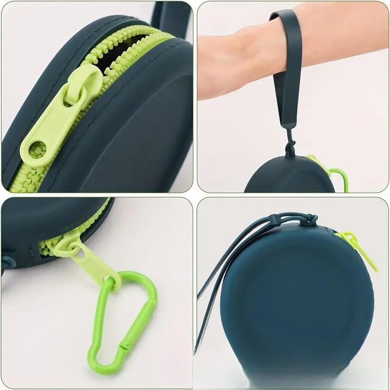 Silicone Dog Treat Pouch Bag,Portable and Waterproof ,Ideal for Dog and Cat Snacks On Walks,Pocket Size,Easy To Clean,Odorless,Zipper Design
