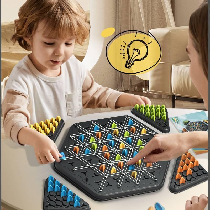 Triangle Chess Rope Solving Puzzle Toy Challenge Game For Kids With Logic Development And Parent Child Interaction
