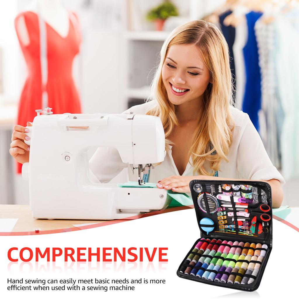 229Pcs Needle and Thread Kit Sewing Supplies Accessories with Needles Thread Scissors Measure Tape and More for Home Work Travel