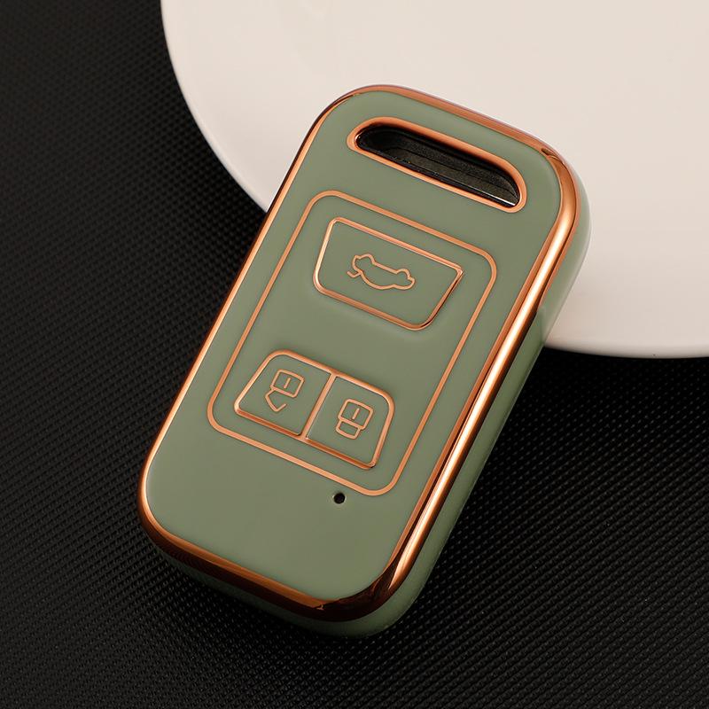 Chery Tiggo 5x/7/8 Key Case - High-End Gold Edge Shell for Men & Women