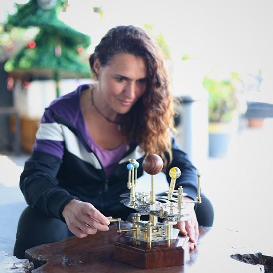 Orrery French Decor Master Piece for Book Shelves Brass and Steel Orrery A Functional Model of the Solar System with Multi Celestial Bodies