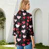 Women's 3/4,Sleeve V,Neck Shirt Printed Workwear Casual Regular Shirt Collar Top