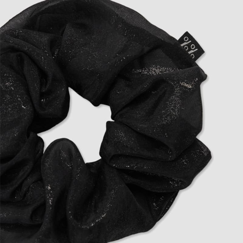 Symmetric Percent Twinkle Scrunchie - M / Black