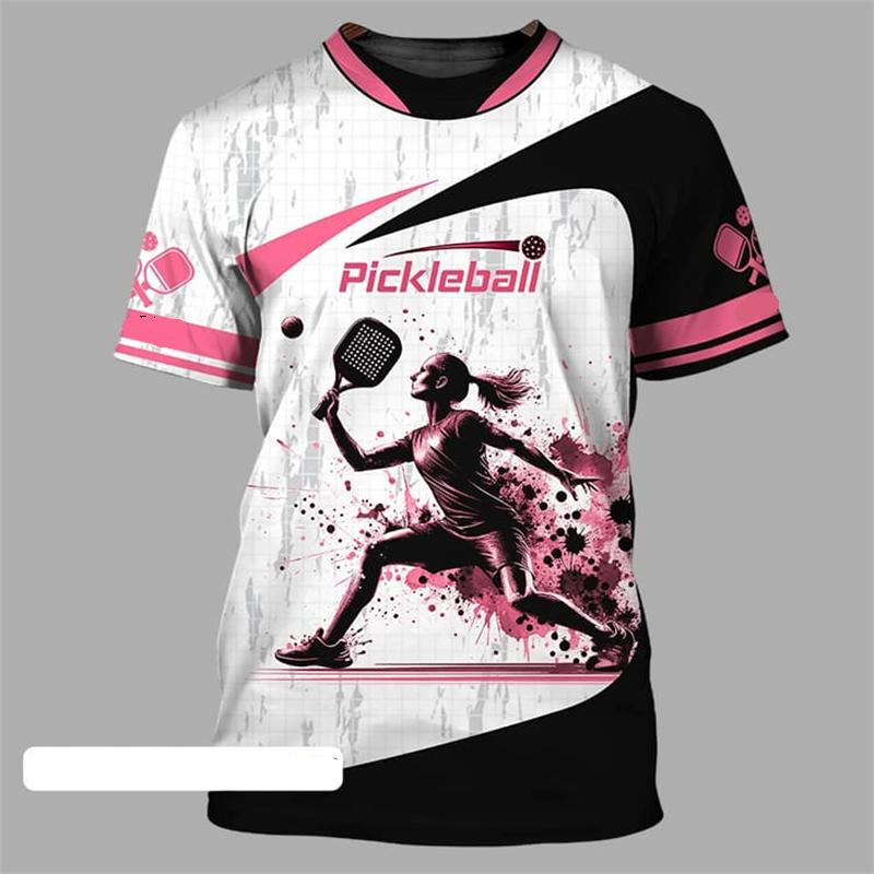 Pickleball T-shirt Team Sports For Men Clothing O Neck Short Sleeve T Shirts Cool Fashion Pattern Design Trend Outdoor Tee Top