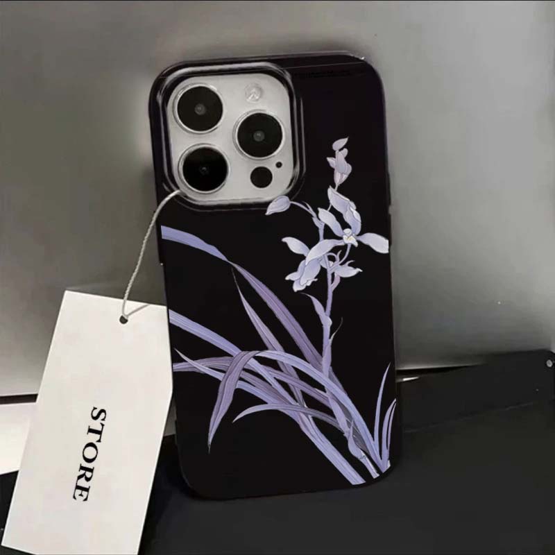 Lily Orchidee Blumenmuster Weiche Handyhülle Für iPhone 16 17 15 14 13 12 11 Pro Max XS X 7 8 16e 16 Plus SE 2022 Stoßfeste Hülle