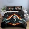 Flaming skull with smoke. Bedding sets Duvet cover sets Duvet covers Pillowcases(1*Duvet Cover 2*Pillowcases without duvet insert)