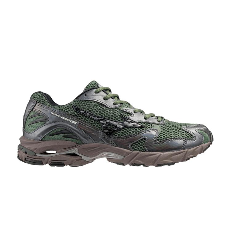

Mizuno Wave Rider 10 Agave Green Metallic Grey Unisex Sneakers Black-Sand D1GA243109 42