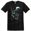 Skull Drummer T Shirt Punk Rock Skeleton Musician Gothic Graphic Art Dark Tee