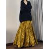 Chinese Old Money Velvet Fishtail Skirt - High Waist, Slimming Autumn/Winter Style