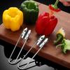 Vegetable Corer Tool Quick Core Removal Device Stainless Steel Bell Pepper Corer Set for Effortless for Deseeding for Easy