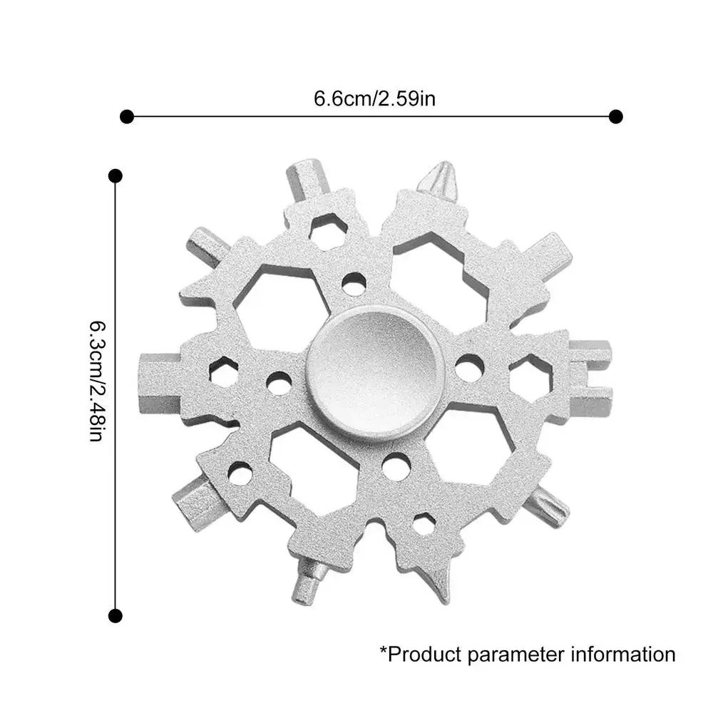 Chiave per Auto Attrezzi di Riparazione 23 in 1 Spinner da Dita Chiave Fiocco di Neve Cacciavite Manutenzione Bicicletta Strumento Tascabile Gadget Portatili