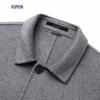 Romon Men's Double-Sided Wool Blend Mid-Length Overcoat