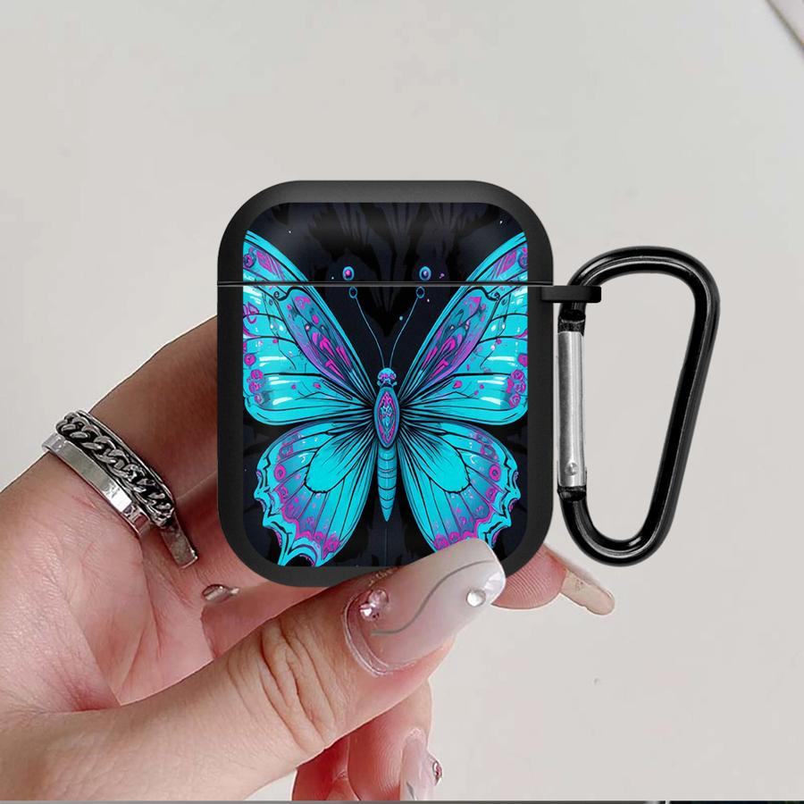 Earphone Cases Cover Case For Airpods 1 Pro Pro3 Pro2 2 3 4 White Blue Butterflies Flowers