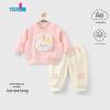 Youqi Baby Spring Collection: Long-Sleeved Hoodie & Sweatpants Set for Children - Versatile Outdoor Two-Piece Outfit.