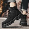 Men's Boots New Four Season Soft Sole Outdoor Thick Sole Versatile High Top Boots Anti Slip Wear-resistant Casual Shoes Zapatos