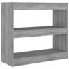 Bookshelf Room Divider Grey Sonoma 80 x 30 x 72 cm