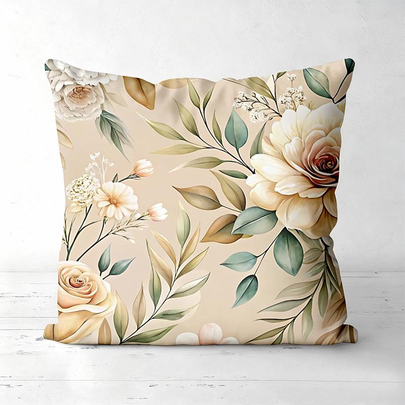 Floral Patterned Cushion Covers for Sofa Decor Polyester pillowcase, sofa decorative cushion cov Headboard Pillow