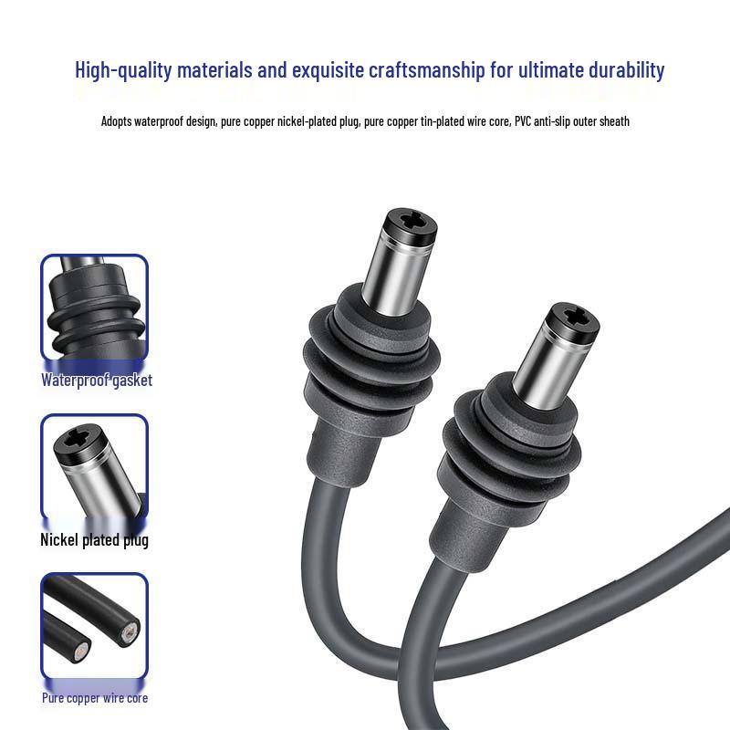 Waterproof Mini DC5521 Male to Female Power Cord - 4th Gen Connector Cable