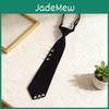 Punk Style Round Ring Studded Tie With Geometric Pattern For Men And Women