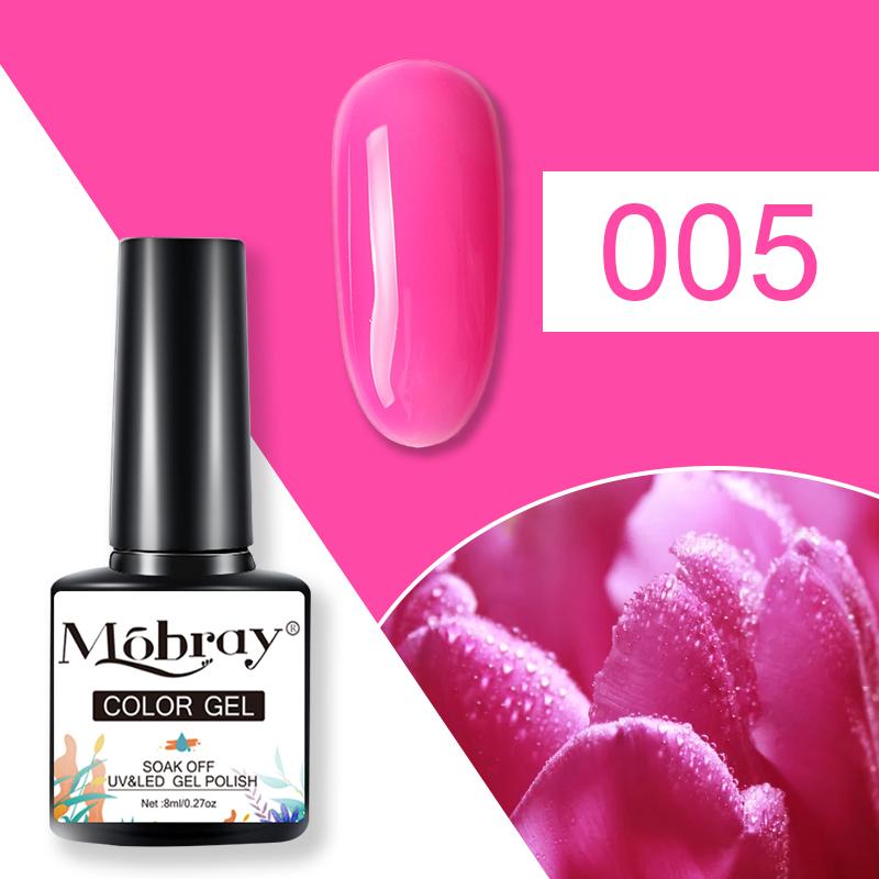 Mobray 80 Colors Gel Nail Polish 8ML Semi Permanent Gel Lacquer Soak Off UV Gel for Nail Art