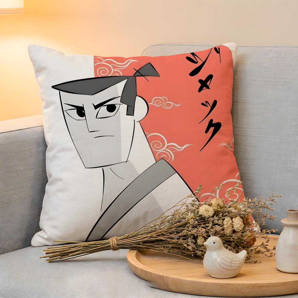 Cushion Cover Linen SkinFriendly Soft Decorative Case for Sofa Home Decor Movie SSamurai Jack Pillow cover