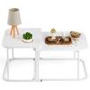 Tea Table Combo, Coffee Table Set, Round Side Table Set In 2 Sizes, 2-Piece Living Room Table, Sofa Table, Cream Style, Easy Assembly