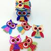 20Pcs 2 Holes Cartoon Owl Pattern Wooden Buttons For Sewing Sewing DIY Scrapbook