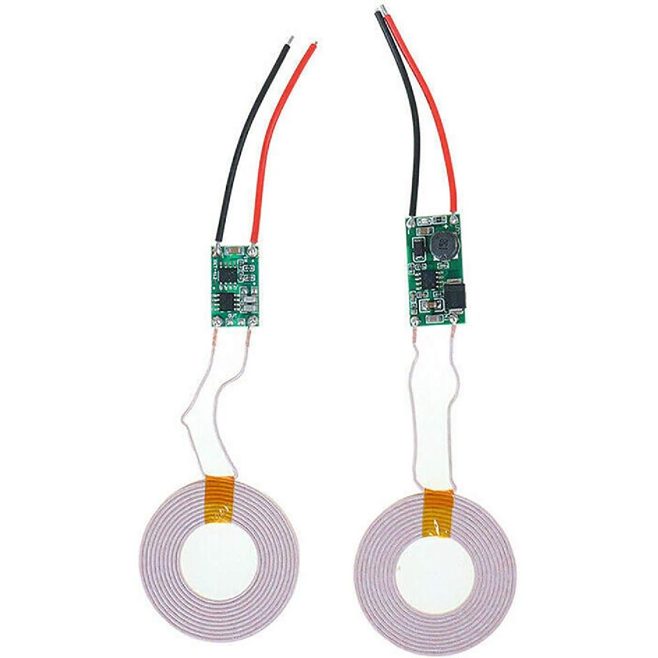 Qi Wireless Charging Module Inductive Charger Transmitter +Receiver Power Supply Module DC 5V 2A (Coil Outer Diameter 43mm)-1 Pair