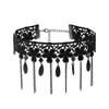 Lady Chokers Leaf Tassel Women Neck Jewelry Accessory Girl Lace Gothic Vintage Sexy Fashion Velvet Rose Beads Flower Necklace