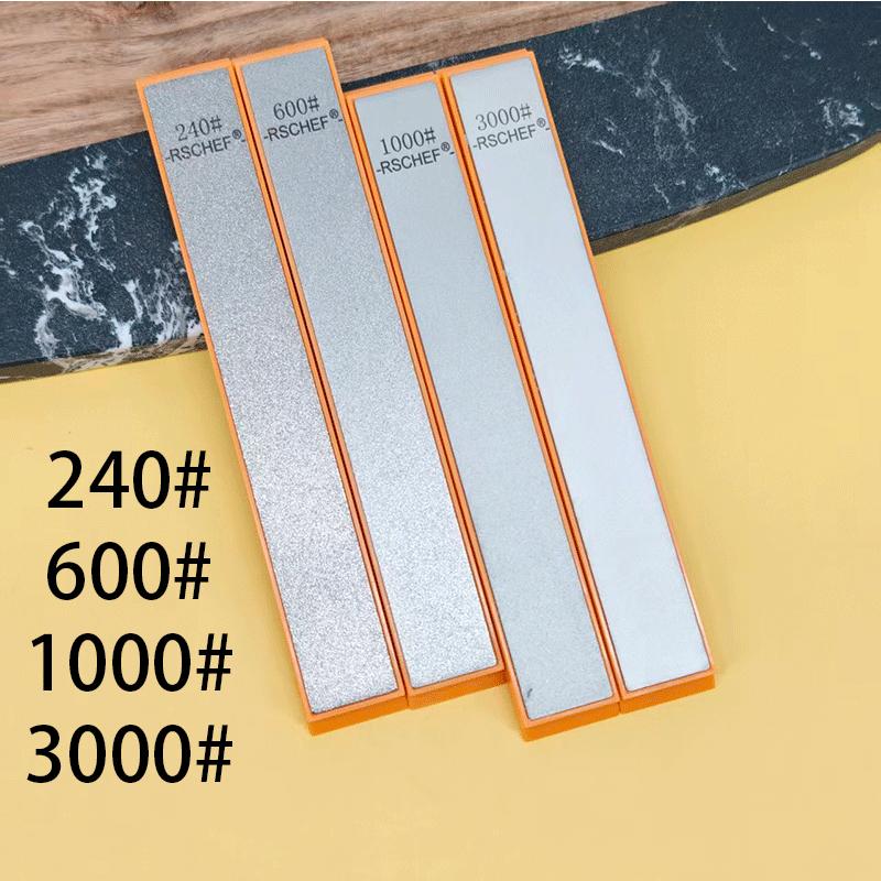 RSCHEF New Orange Base Diamond Whetstone for Knife Sharpener Sharpening Stone Diamond Whetstone Honing Stones Oil Stone SET