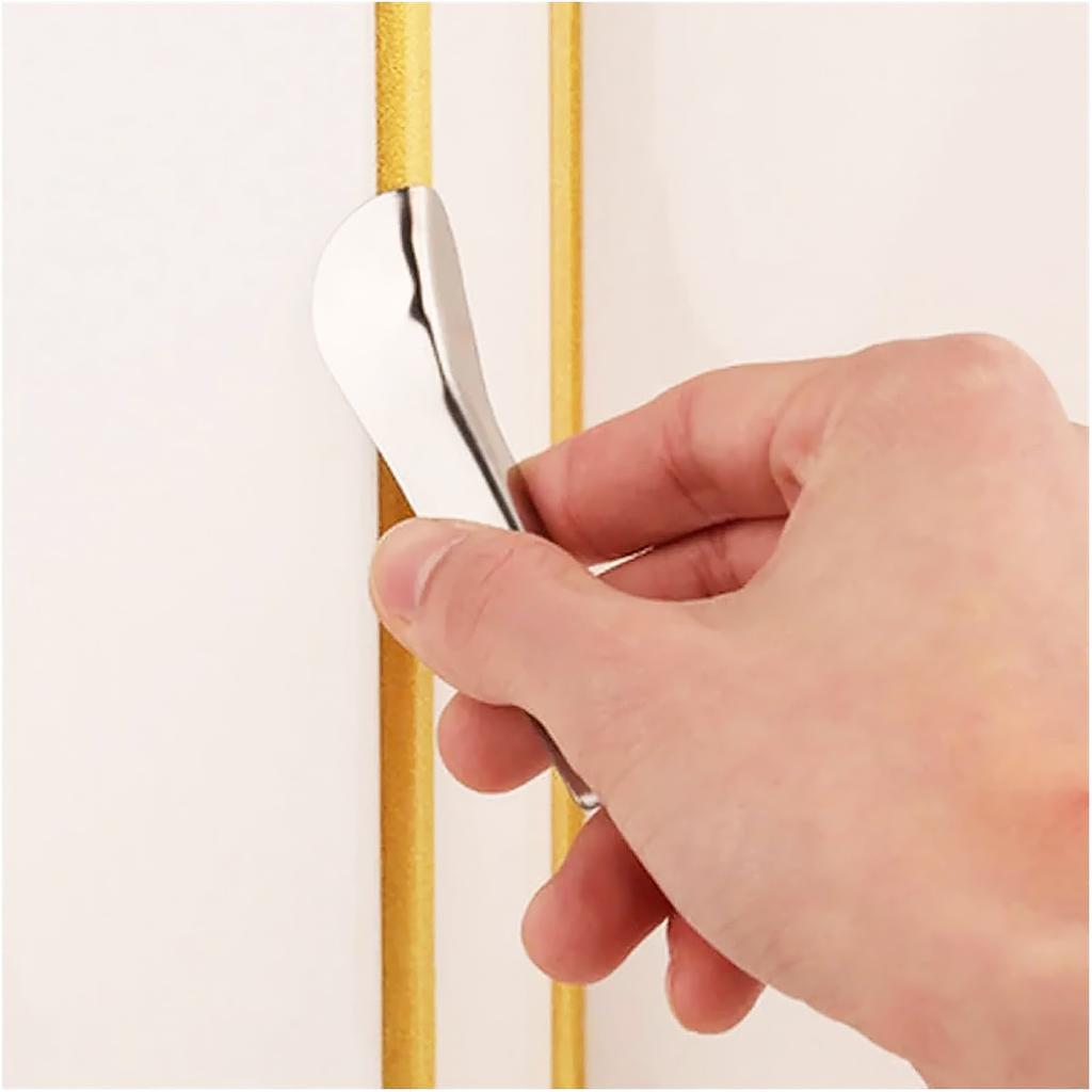 Spachtel, Farbschaber, Trockenbau-Eckenschaber, Eck-Keramikfliesen-Fugenentferner, Wasserschaber, Bodenwerkzeug, silberfarben