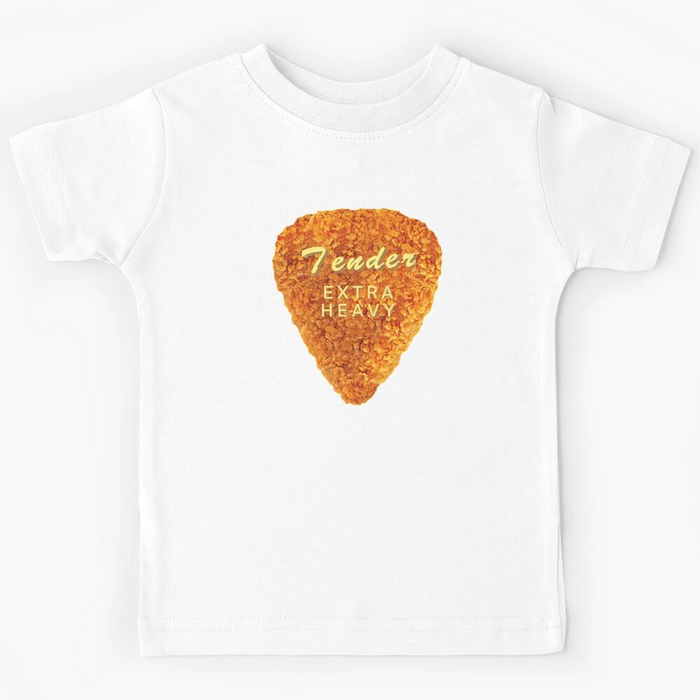 Funny Chicken Nugget Guitar Pick | Tender Extra Heavy Kids T-Shirt 160