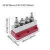 Set of 2 600 A , 4-terminal Distribution Block 12 V- with Cover